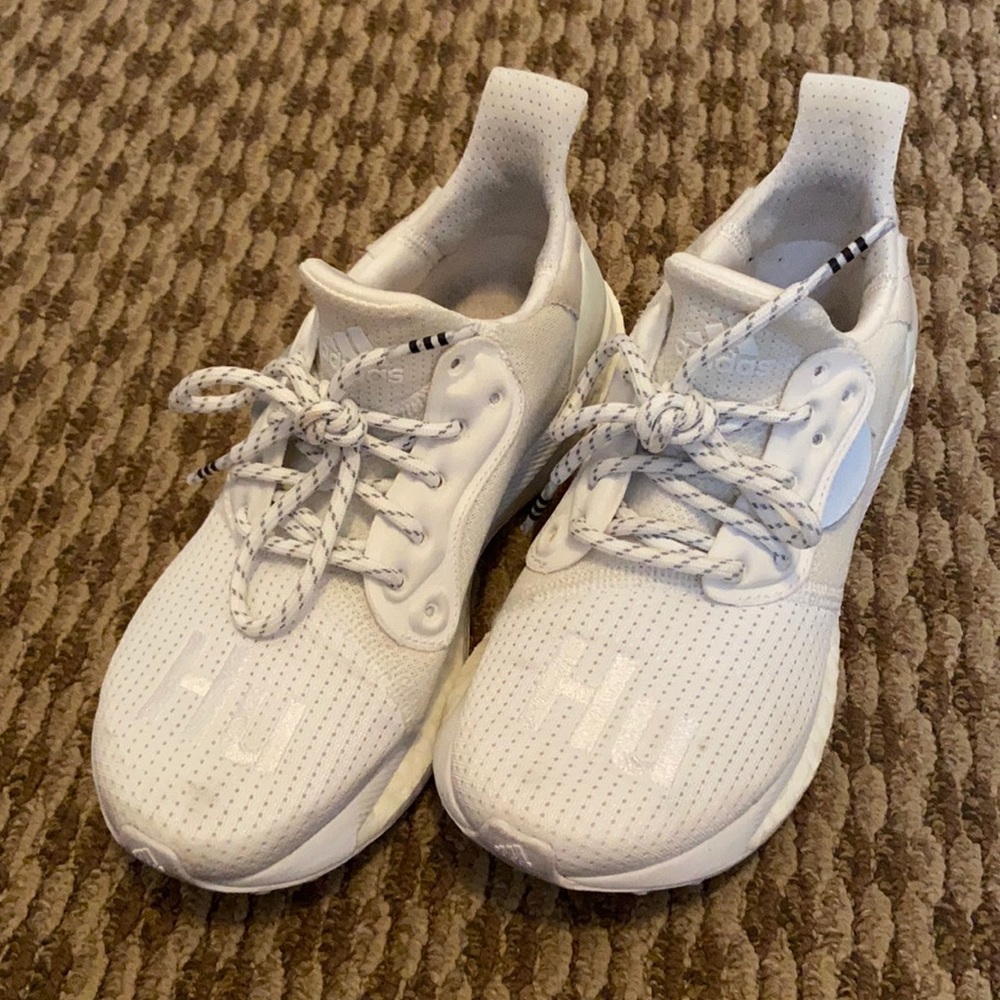 adidas ultraboost “Solar Hu” white